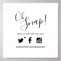 Oh sacuda boda de etiquetas simple mono de texto