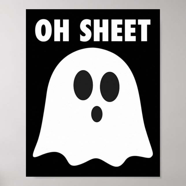 Póster Oh Sheet - Humorístico Ghost Pun Oh Mens (Frente)