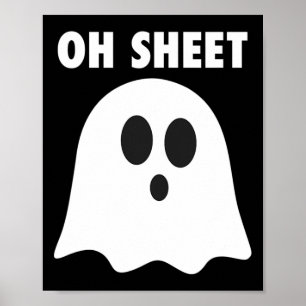 Póster Oh Sheet - Humorístico Ghost Pun Oh Sheet M