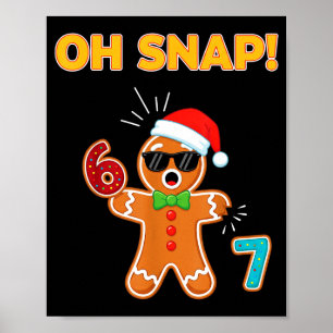 Póster Oh Snap 67 Seis Siete Meme Hombre de Jengibre Dive