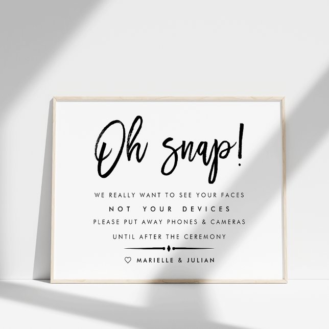Póster Oh Snap | Boda de Ceremonia no enchufada Poster 2 (Subido por el creador)