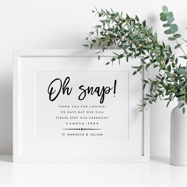 Póster Oh Snap | Ceremonia de tipografía desconectada (Subido por el creador)