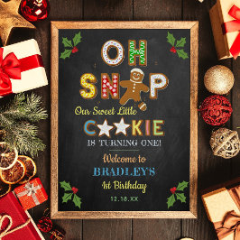 Póster ¡Oh Snap! Gingerbread Cookie Cualquier Cumpleaños 