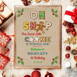 Póster ¡Oh Snap! Gingerbread Cookie Cualquier Cumpleaños 