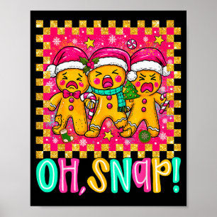 Póster Oh Snap Navidad Hombre de Jengibre Divertido Galle