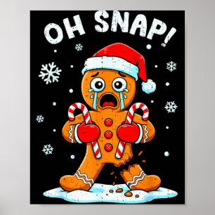 Póster Oh Snap Pan de Jengibre Navidad Xmas Galletas Horn