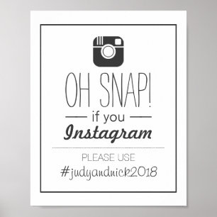 Póster ¡Oh Snap! Rótulo boda