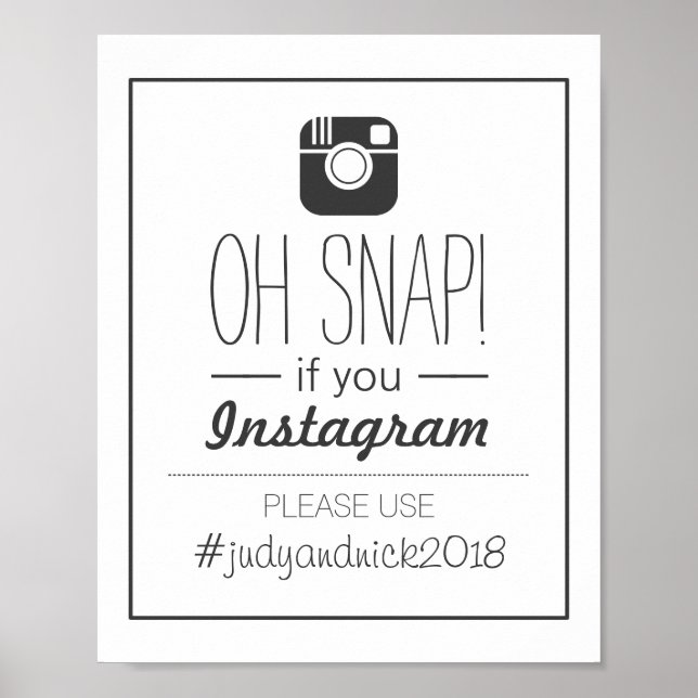 Póster ¡Oh Snap! Rótulo boda (Frente)