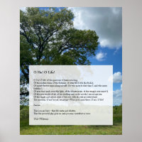 ¡Oh, yo! ¡Oh, vida! Poema Walt Whitman, árbol y ci