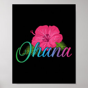 Póster Ohana Aloha Hawaii Desde La Isla - Siente El Flujo