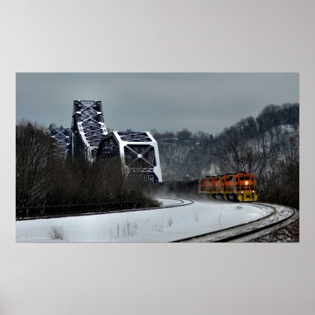 Póster Ohio Crossing en invierno (Frente)