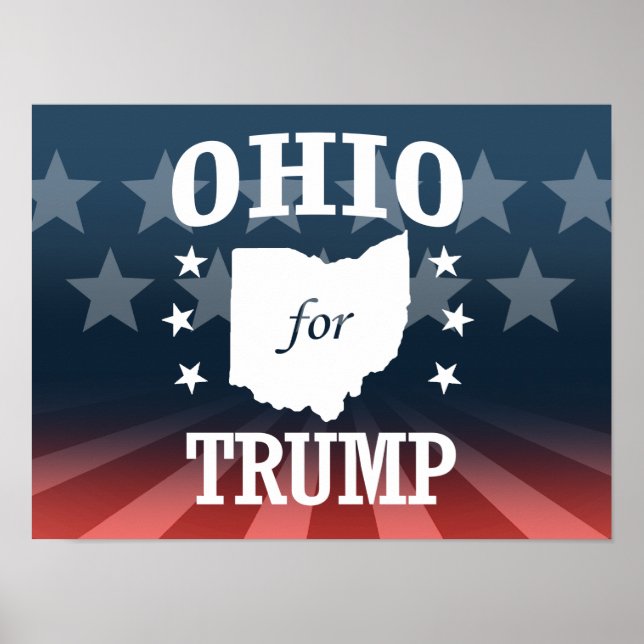 PÓSTER OHIO FOR TRUMP (Frente)