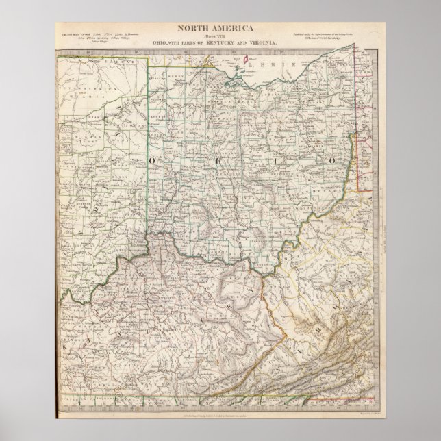Póster Ohio, Kentucky, Virginia (Frente)