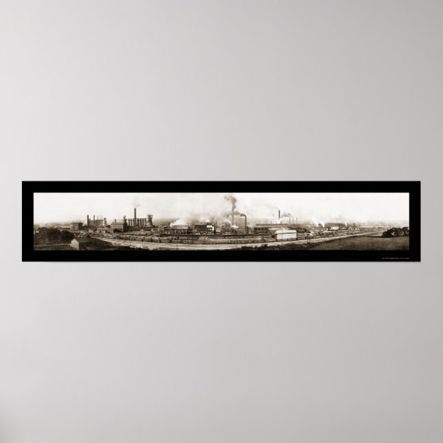 Póster Ohio Steel Works Photo 1910 (Frente)