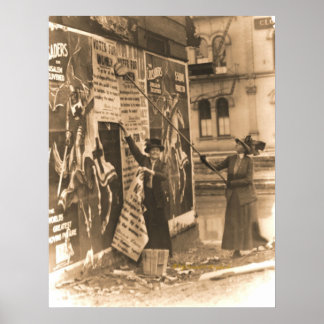 Póster Ohio Suffragettes Posting Bills in Cincinnati