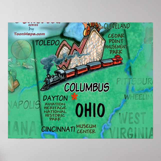 Póster Ohio USA (Frente)