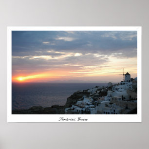 Póster Oia Sunset