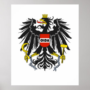 Póster Oida Austria Austria Dialect Eagle