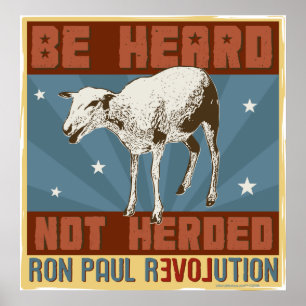 Póster "Óigase," poster no reunido de Ron Paul