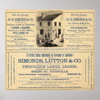 Póster Oil Exchange, empresas Simonds