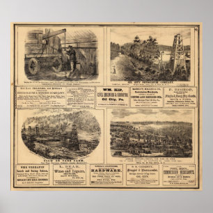 Póster Oil farms