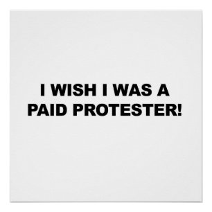 Póster Ojalá fuera un manifestante pagado