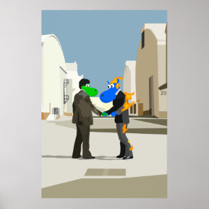 Póster Ojalá Fueras Hippo