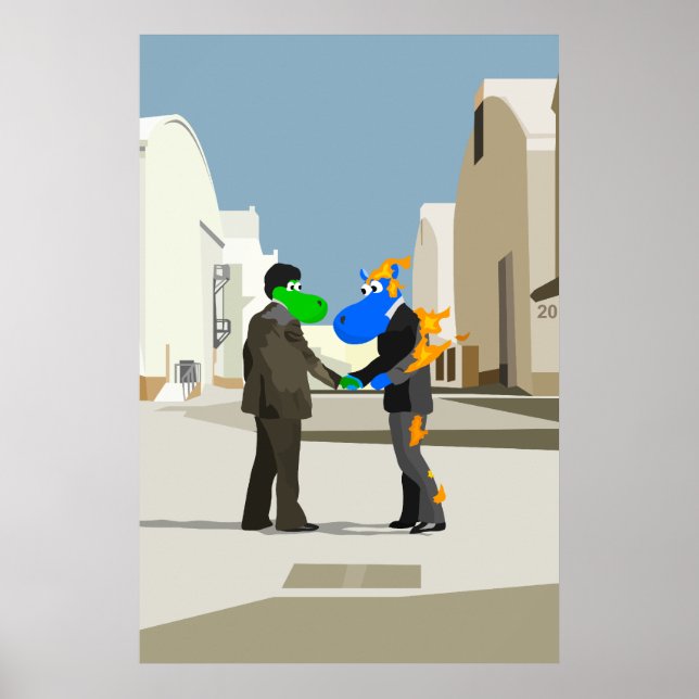 Póster Ojalá Fueras Hippo (Frente)