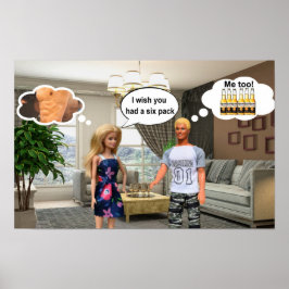 Póster Ojalá tuvieras un six pack.