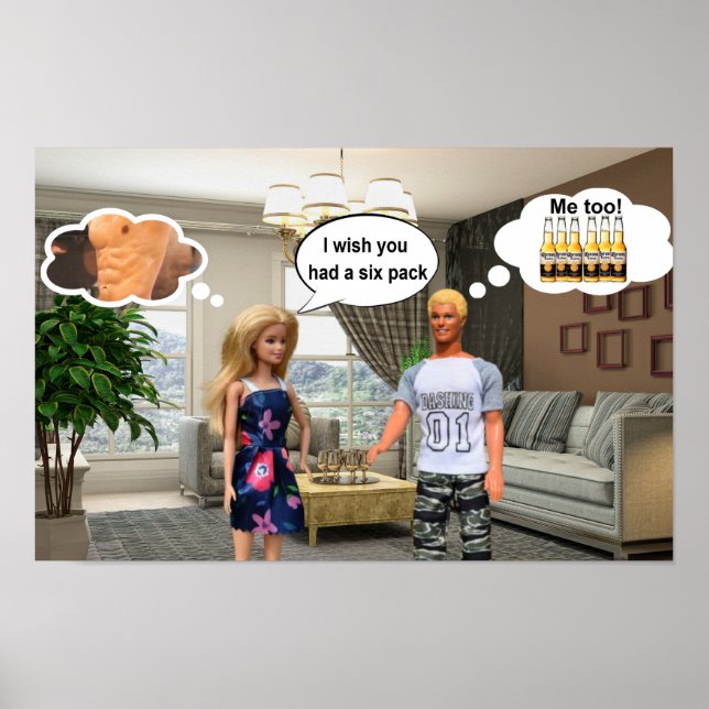 Póster Ojalá tuvieras un six pack. (Frente)