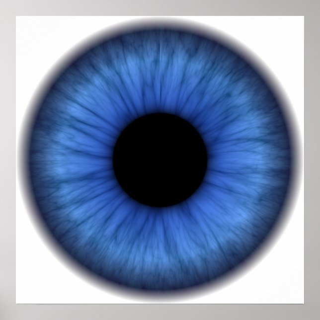 Póster ojo azul es lindo (Frente)