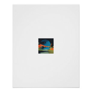 Póster Ojo Azul Gigante Valle Surrealista