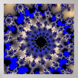 Póster Ojo azul y plata