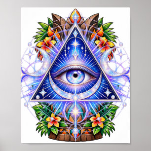 Póster Ojo Celestial Zafiro