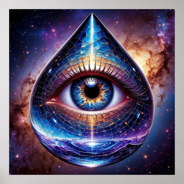 Póster Ojo Cósmico Dentro de Disco Galáctico con Forma de (Frente)
