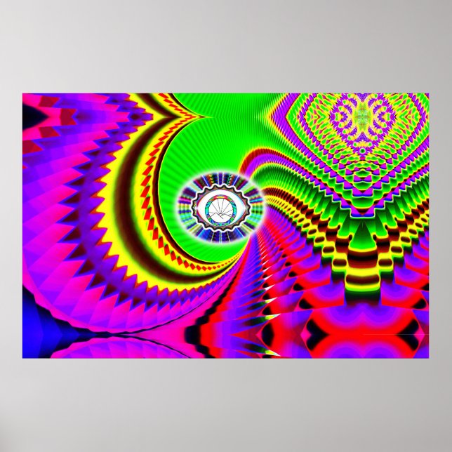 Póster Ojo de atardecer de montaña (agregar palabras) (Frente)