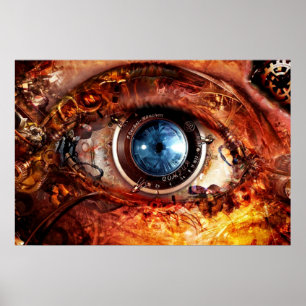 Póster Ojo de cámara Steampunk