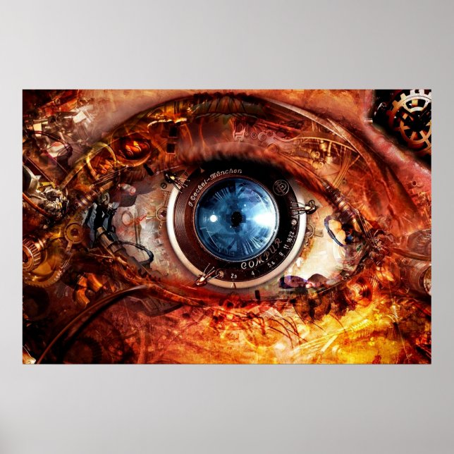 Póster Ojo de cámara Steampunk (Frente)