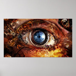 Póster Ojo de cámara Steampunk