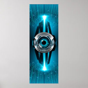Póster Ojo de circuito cibernético