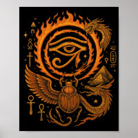 Ojo 🔥 de Horus - Despertes de Fuego | Poster egip