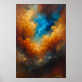 Póster Ojo de la Tormenta Abstracto