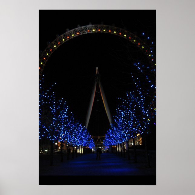 Póster Ojo de Londres por noche (Frente)