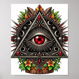 Póster Ojo de Obsidiana Carmesí