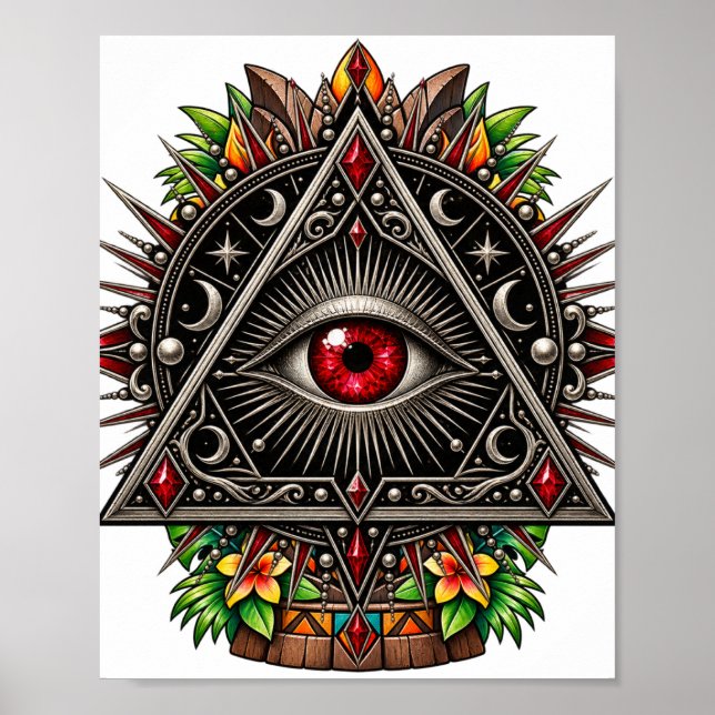 Póster Ojo de Obsidiana Carmesí (Frente)
