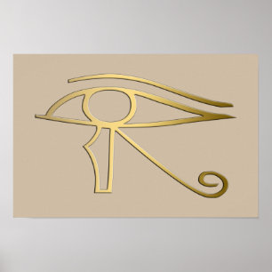 Póster Ojo del símbolo del egipcio de Horus