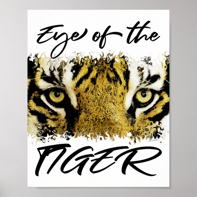 Póster Ojo del tigre, motivacional, inspirador (Frente)