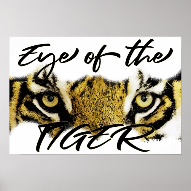 Póster Ojo del tigre, tigre, motivación, inspiración (Frente)