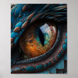 Póster Ojo Dragón Realista