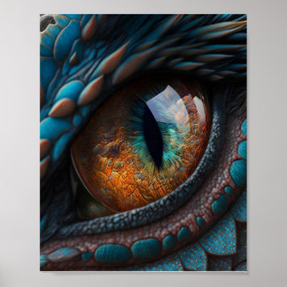 Póster Ojo Dragón Realista